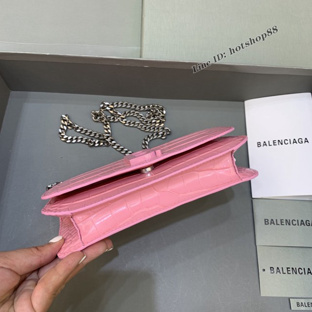 Balenciaga巴黎世家專櫃爆款鱷魚紋牛皮斜挎單肩woc鏈條包 fyj1506